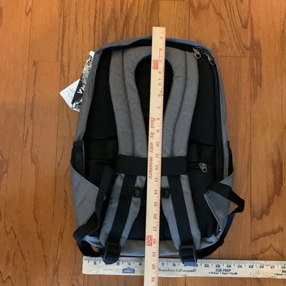 SLOTRA heavy duty laptop gray/black backpack